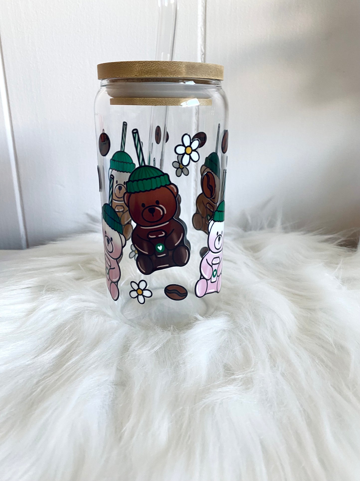 Bear Glass Cup (16 oz.)