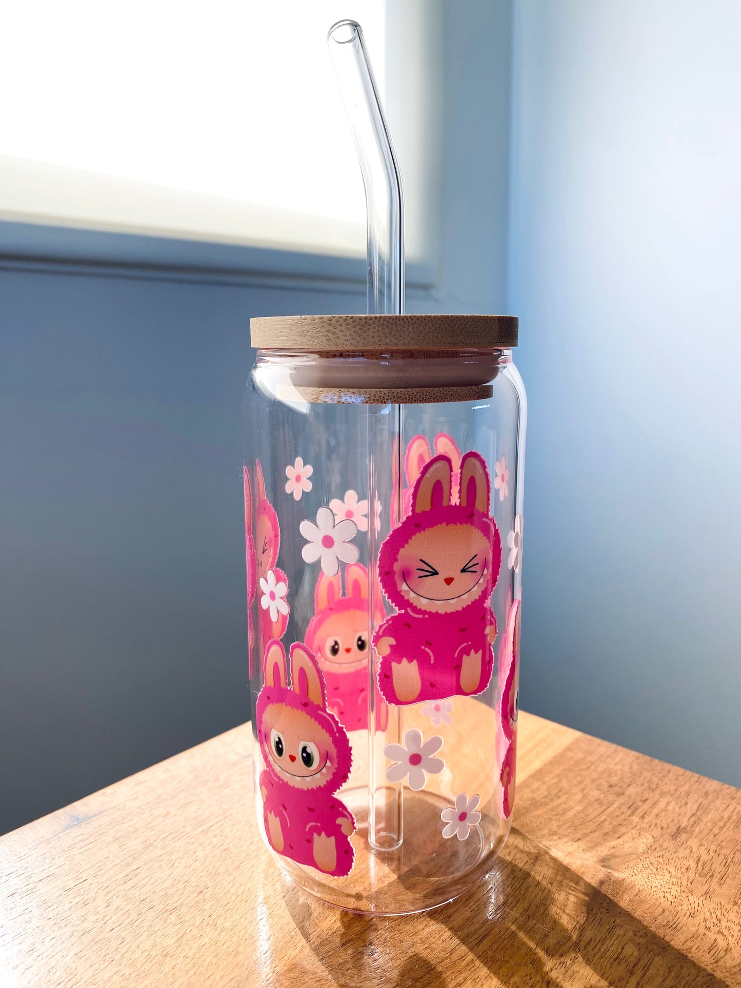 Bubu Pink Glass Cup (16oz.)