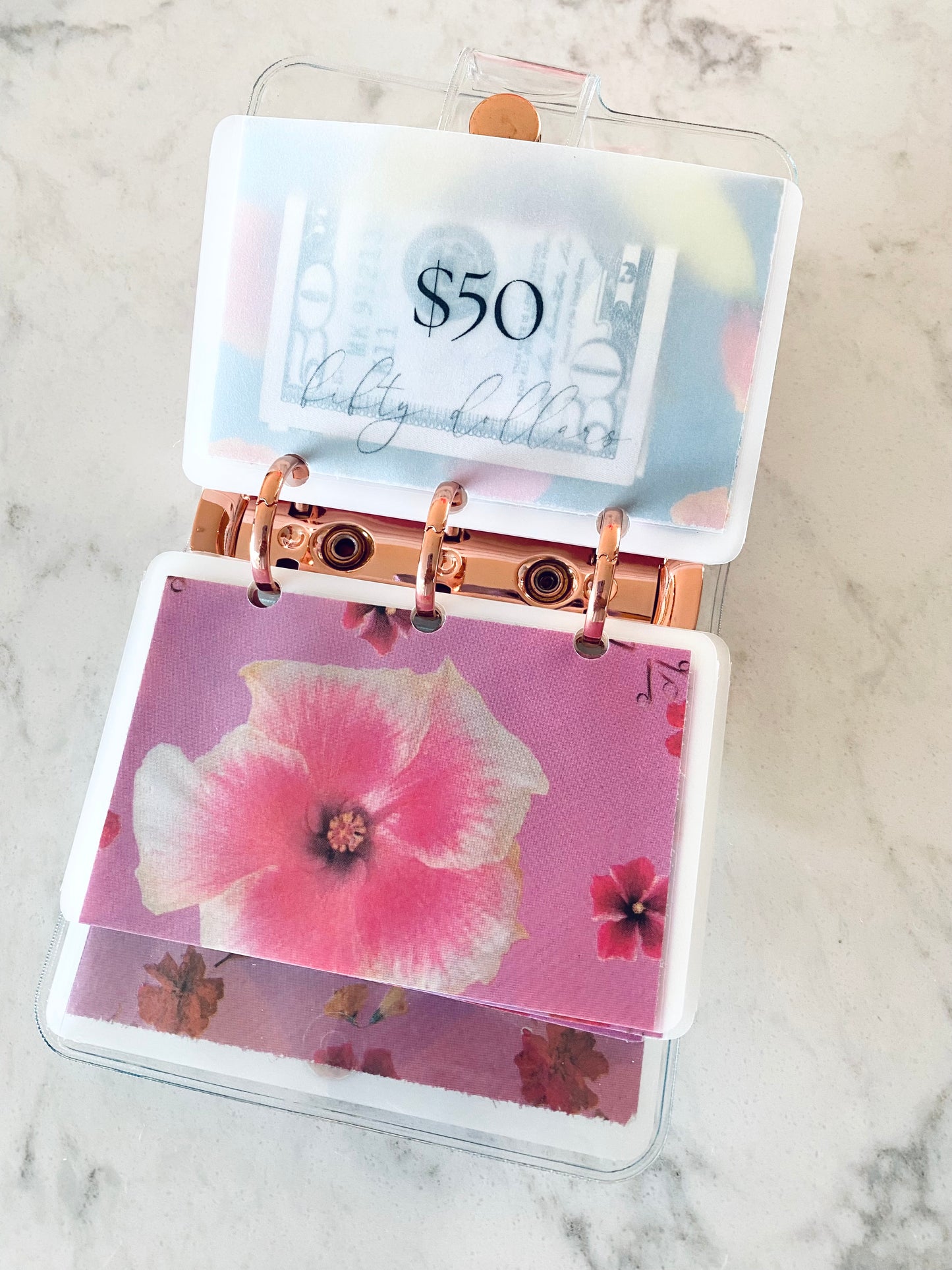 $500 Mini Savings Challenge- Floral Gray
