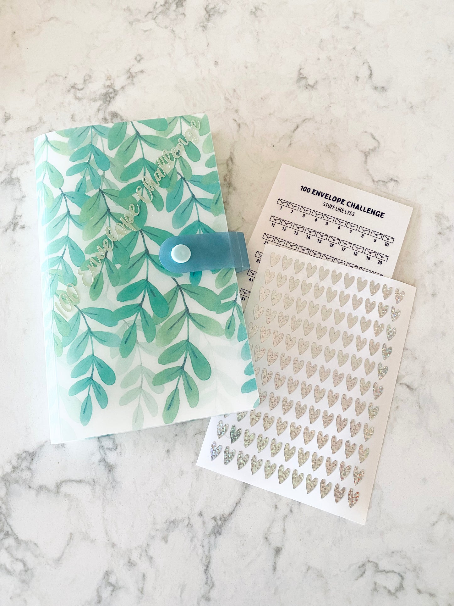 100 Envelope Challenge Booklet - Leaves