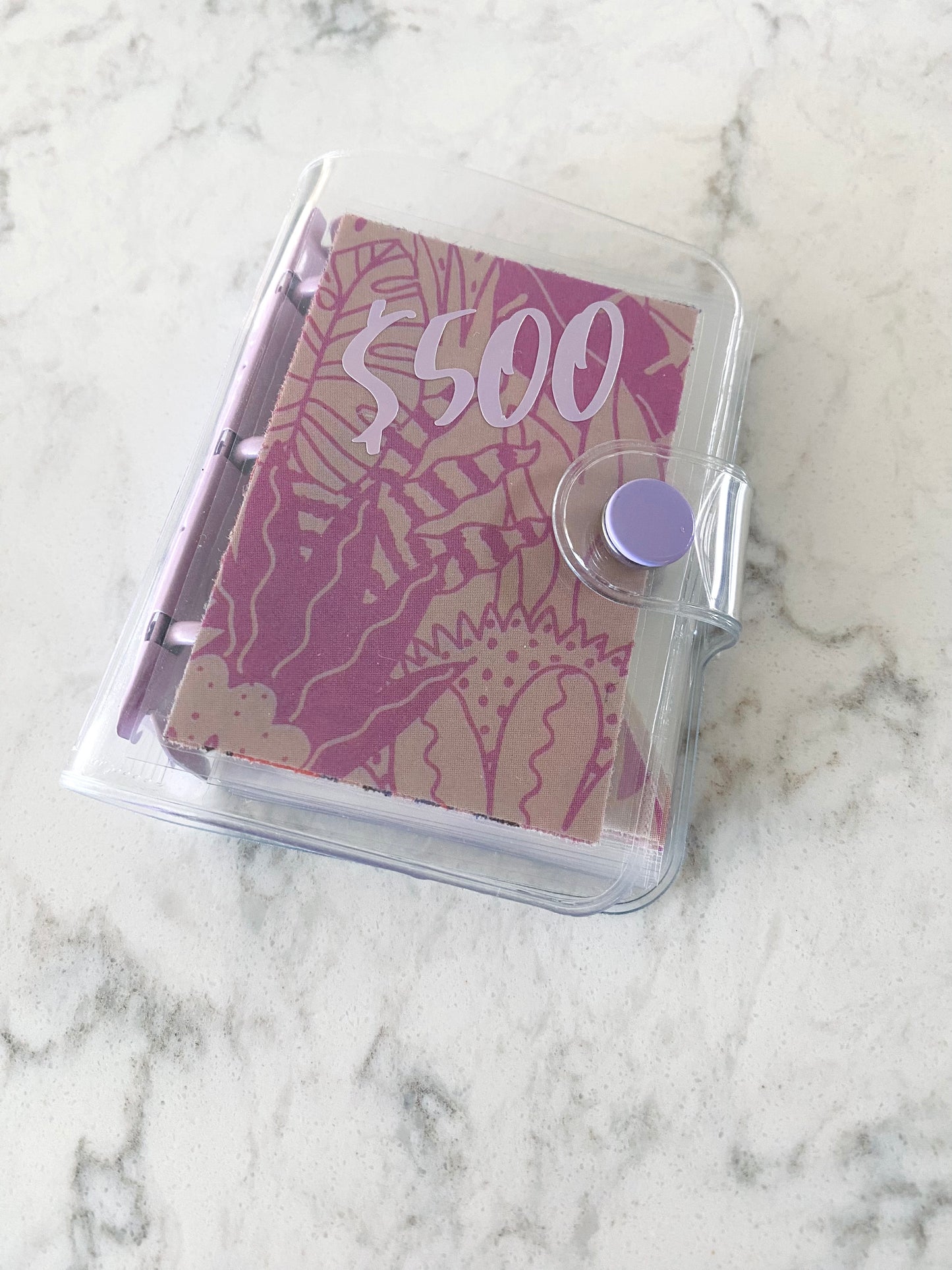 $500 Mini Savings Challenge - Purple Leaves