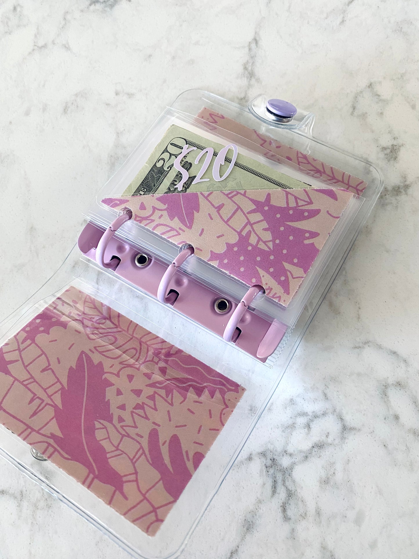 $500 Mini Savings Challenge - Purple Leaves