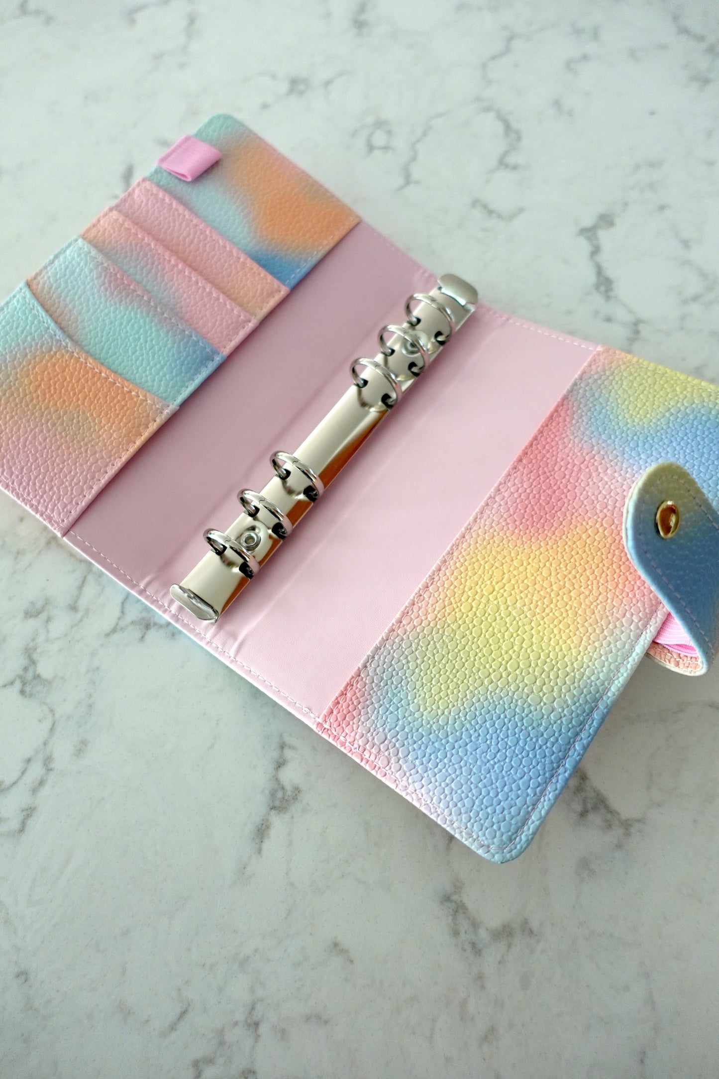 A6 Rainbow Tie-Dye Binder