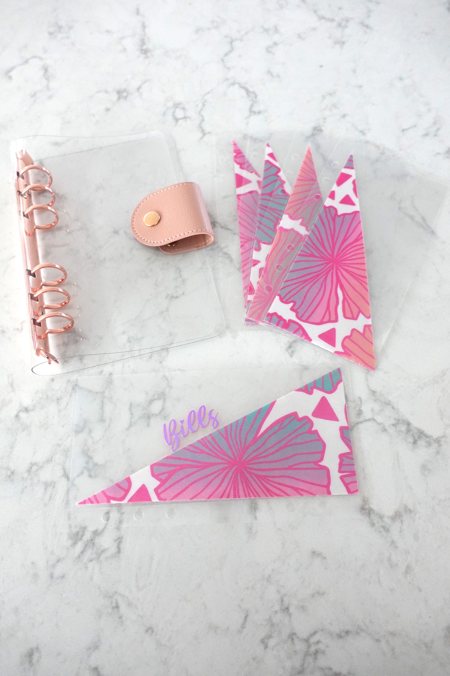 A6 Pink Ombre Flower Bundle