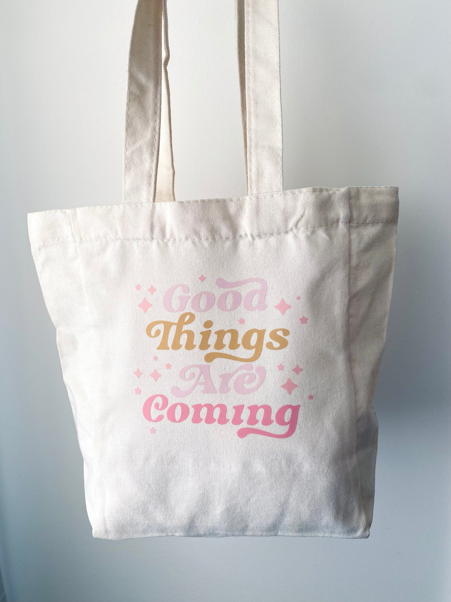 Mini Tote Bag- Good Things Are Coming