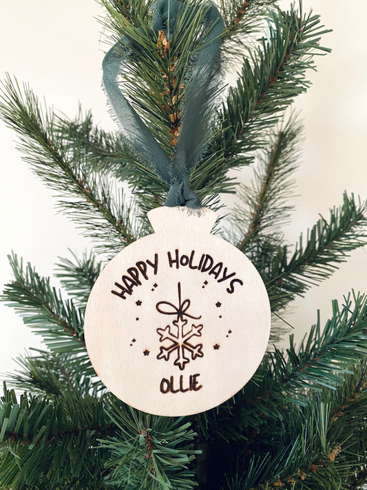 Happy Holidays Ornament