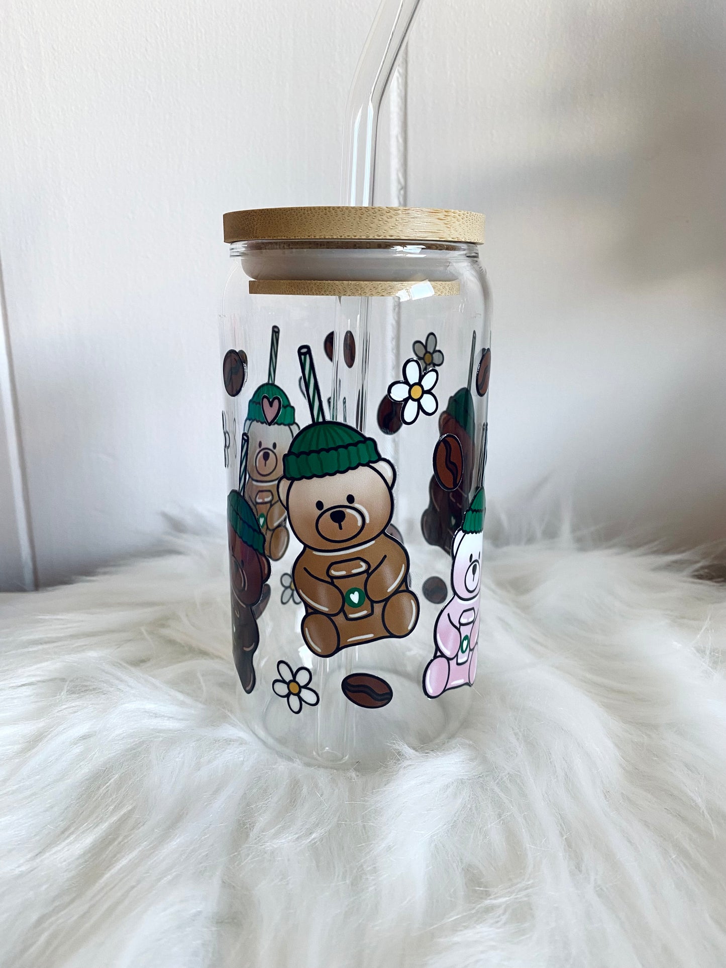 Bear Glass Cup (16 oz.)