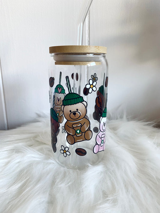 Bear Glass Cup (16 oz.)