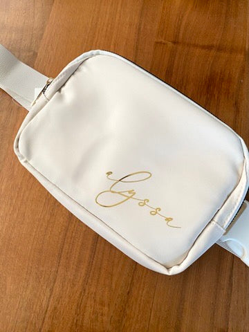 Personalized Belt Bag - Beige