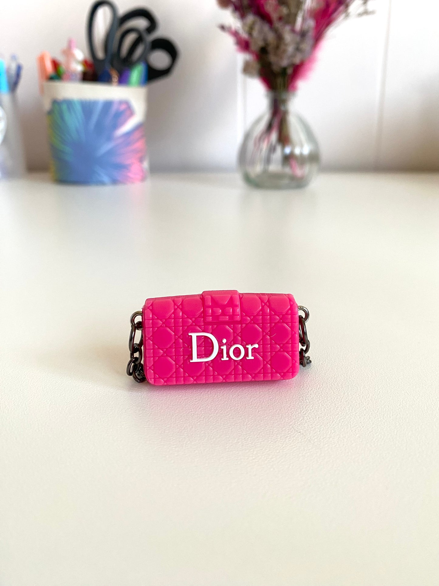 Dior Inspired Luxury Charm - Hot Pink