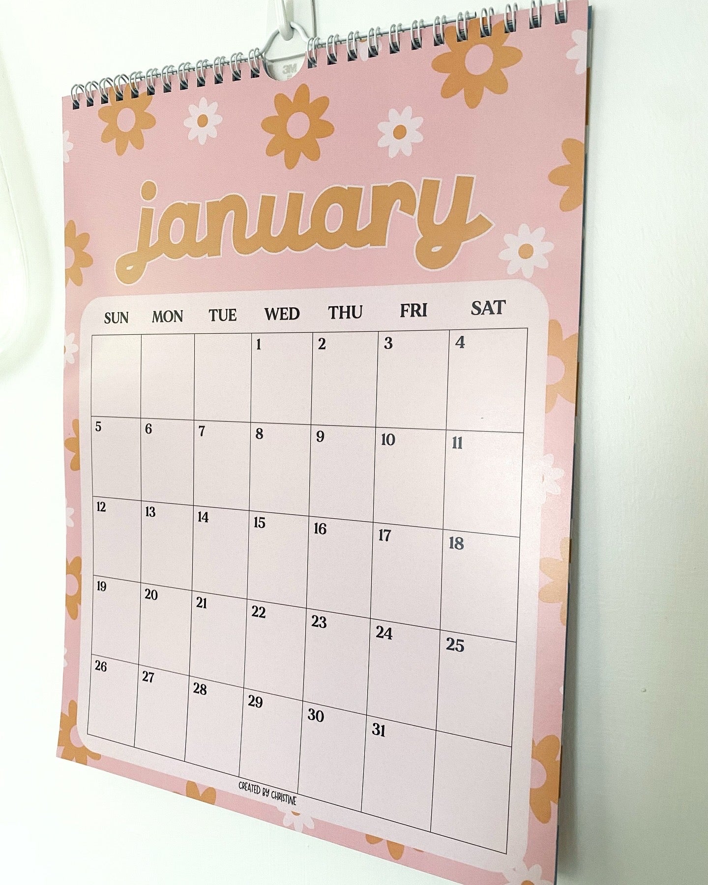 2025 Wall Hanging Calendar - Bright Side