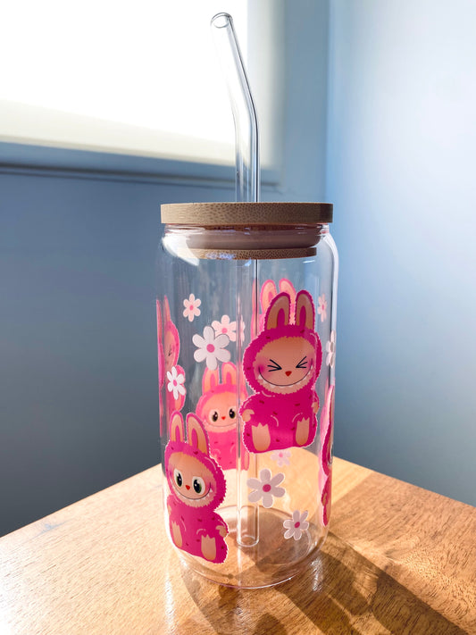 Bubu Pink Glass Cup (16oz.)