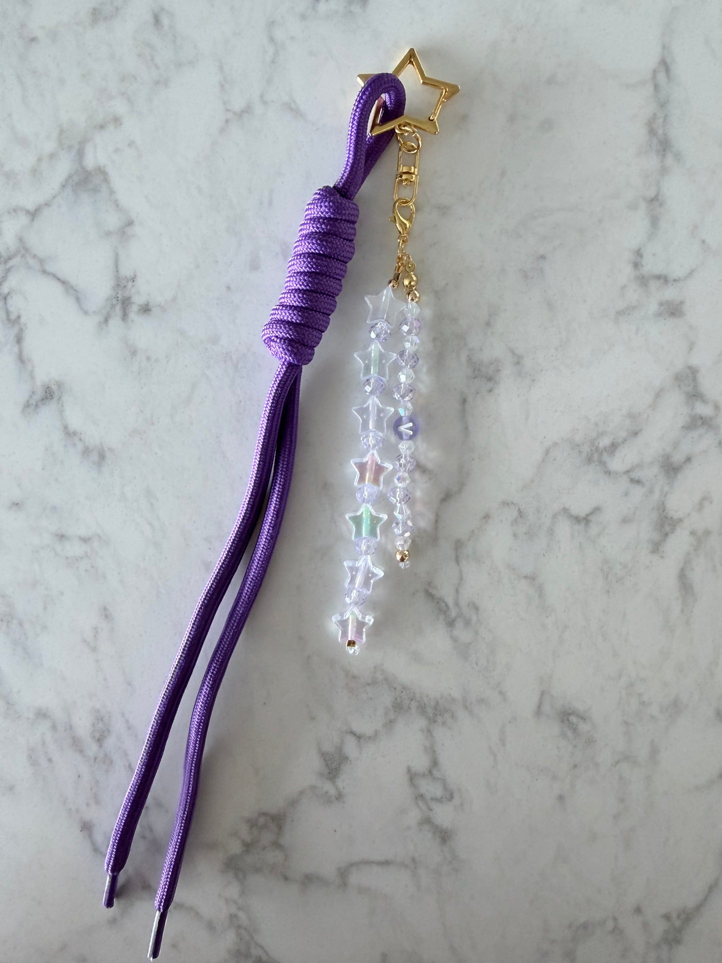 V Keychain Charm (Dark Purple)